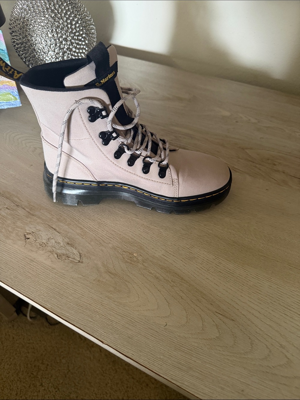 Dr. Martens Blush Pink Lace-Up Combat Boot